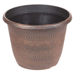 4 X Acorn Planters 25cm (10in) Copper-Tone