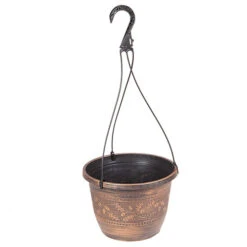 Set Of 4 'Acorn' Hanging Baskets 25cm (10in) Copper-Tone