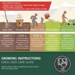 Multi-Purpose & Hardwearing Grass Seed Mix - Back Lawn, 1kg -Garden Centre Store 140101 4