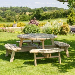 Rose Round Picnic Table -Garden Centre Store 160040 2
