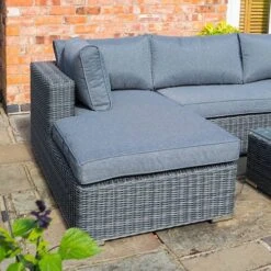 Vienna Lounger Set Grey Weave -Garden Centre Store 160289 2