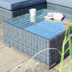 Vienna Lounger Set Grey Weave -Garden Centre Store 160289 3