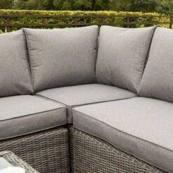 Bunbury Corner Sofa Set-Grey Weave -Garden Centre Store 160292 3