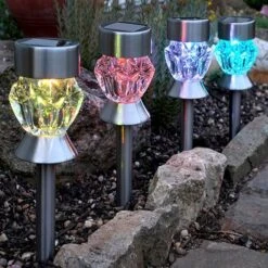 Crystal Stainless Steel Light - 4 Pack
