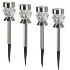 Crystal Stainless Steel Light - 4 Pack 11 Crystal Stainless Steel Light - 4 Pack -Garden Centre Store 160612 5
