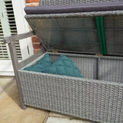 Alderley Rattan Storage Bench -Garden Centre Store 160748 2