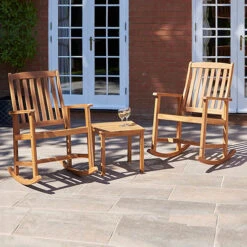 3pce Kingswood Rocking Chair Set In Natural