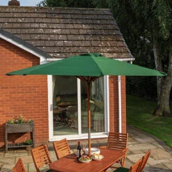 Plumley Set Green Cushions, Parasol & 15Kg Base -Garden Centre Store 161194 5