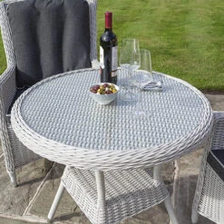 Prestbury Bistro Set Putty Grey -Garden Centre Store 161228 2