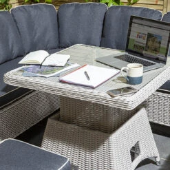 Prestbury Compact Diner Set Putty Grey -Garden Centre Store 161231 3