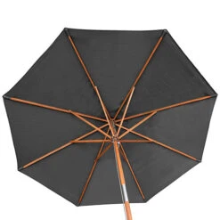 Willington Grey 2.7m Wooden Parasol -Garden Centre Store 161239 2