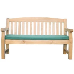Emily Bench 3 Seater Green Seat Pad 5ft