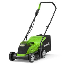 Greenworks 24 Volt 33cm Cordless Rotary Mower With Line Trimmer, Battery & Charger  -Garden Centre Store 180392 2